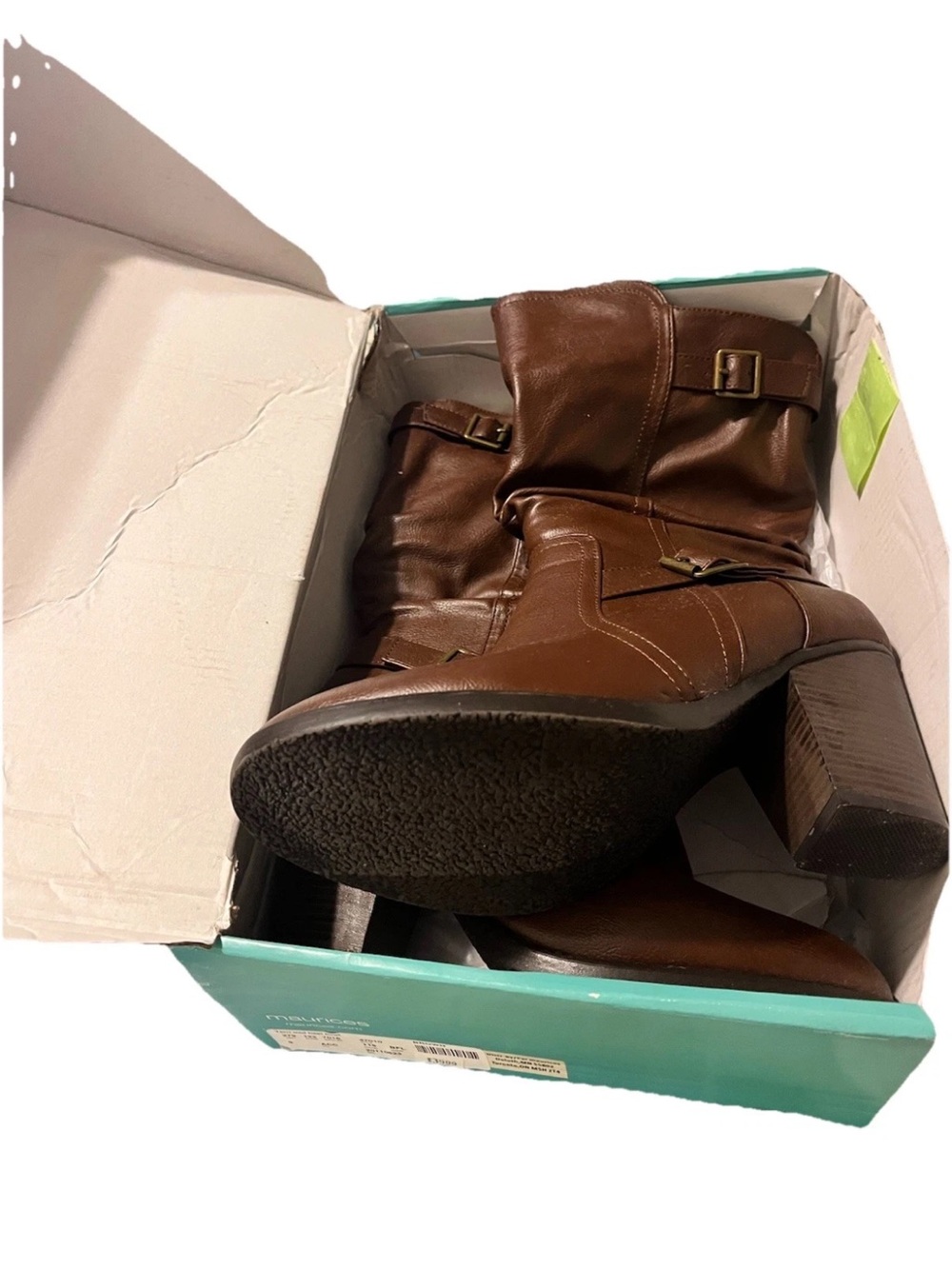 Maurices Brown Mid-Calf Block Heel Boots